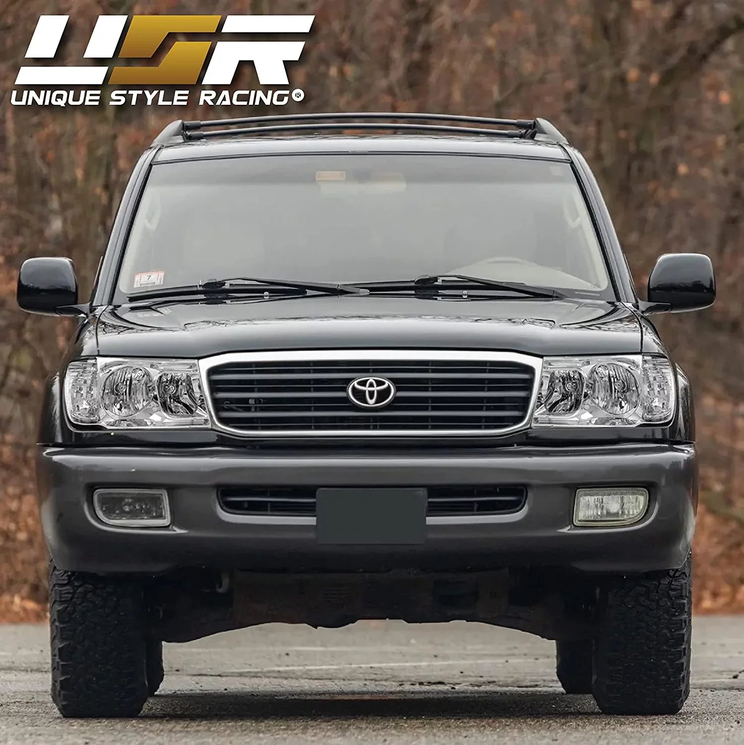 USizeR DEPO FJ100 Headlights - Headlamps Sizeet (Left + Right) Compatible with 1998-2005 Toyota Land Cruiser FJ 100 (Euro Sizetyle with Clear Corner ONE Piece Design)