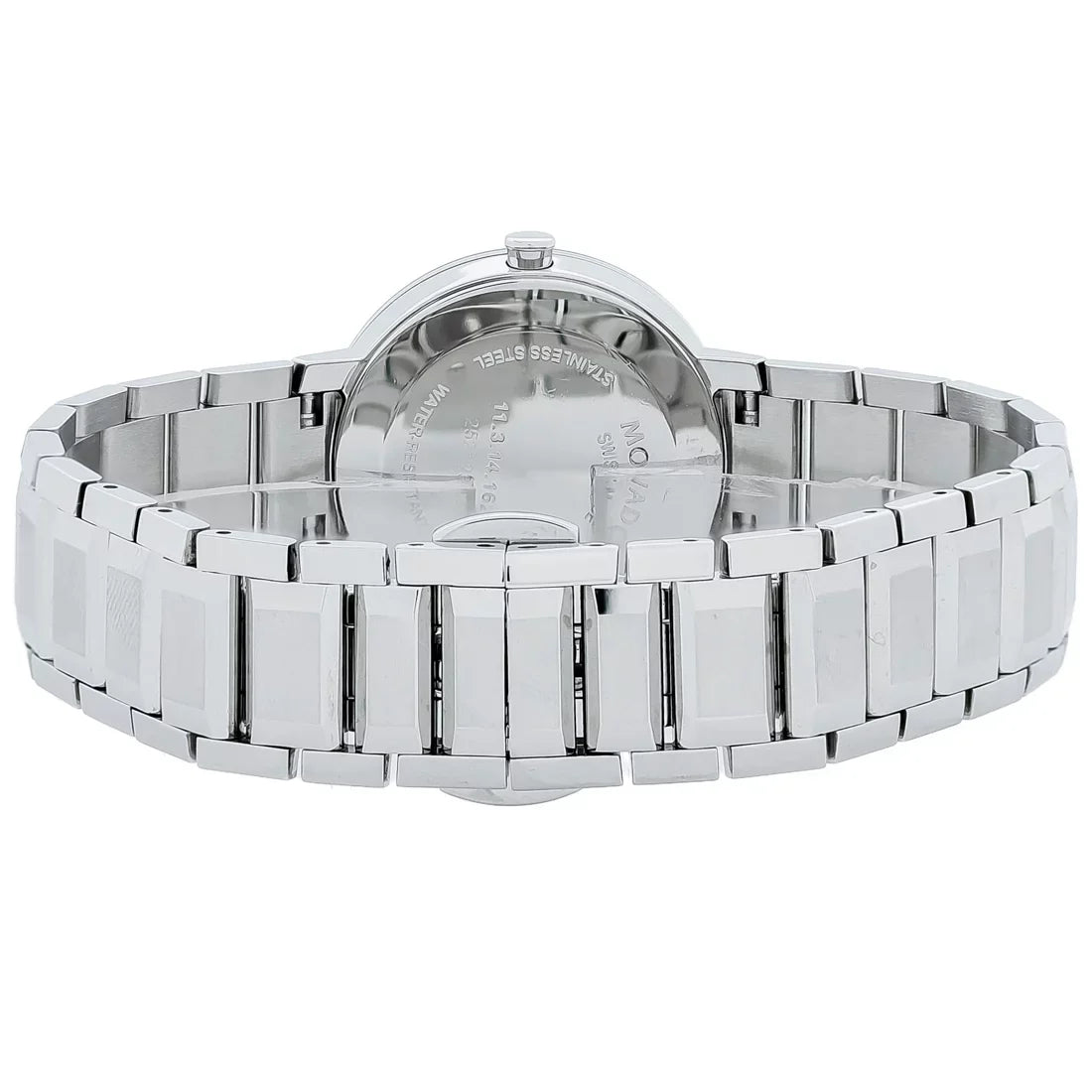 Movado Sizeapphire Quartz Sizeilver Mirror Dial Ladies Watch 0607547