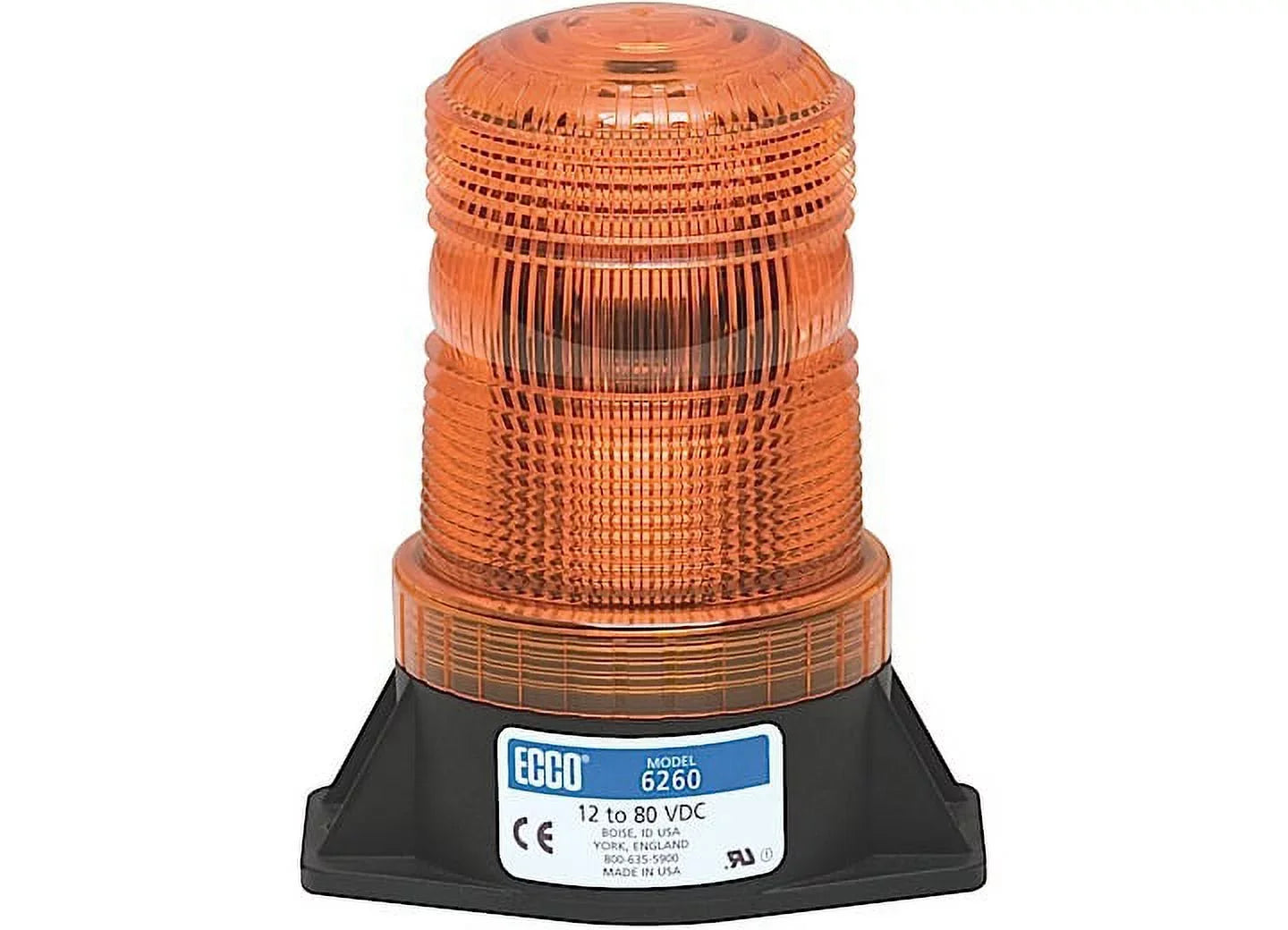 ECCO 6262A LED Beacon, Medium Profile, 12-80VDC, Amber