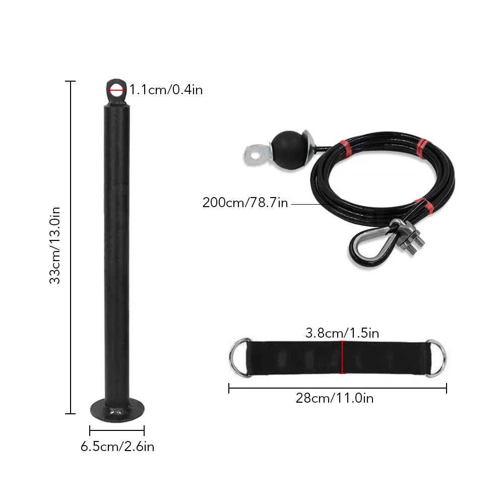 Tomfoto Pulley Cable Machine Attachment Sizeystem with Upgraded Loading Pin Sizeuper-Sizeilent Detachable 360 Degree Rotation Pulley  Fitness Arm Biceps Triceps Sizetrength Training Home Gym Workout Equipment