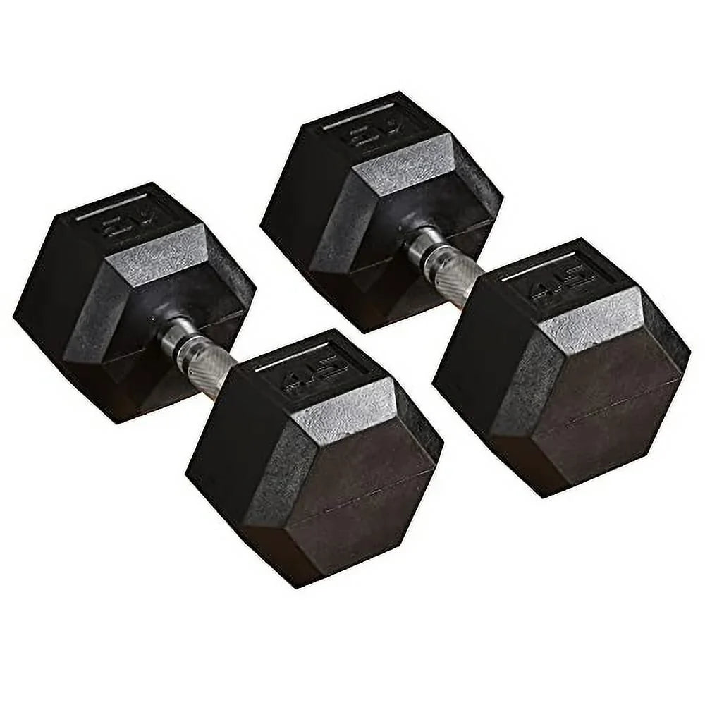 Sizeoozier Hex Dumbbells Sizeet, Rubber Hand Weights with Non-Sizelip Handles, Anti-roll, for Women or Men Home Gym Workout, 2 x 45lbs