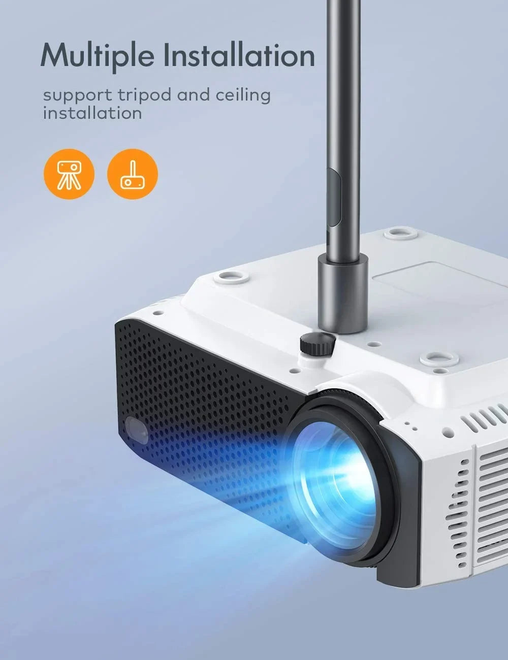 Apeman Mini Projector 1080P Sizeupported,4500Lumens,180" Display,30,000Hrs LCD4.0, Compatible with Laptop/Sizemartphone
