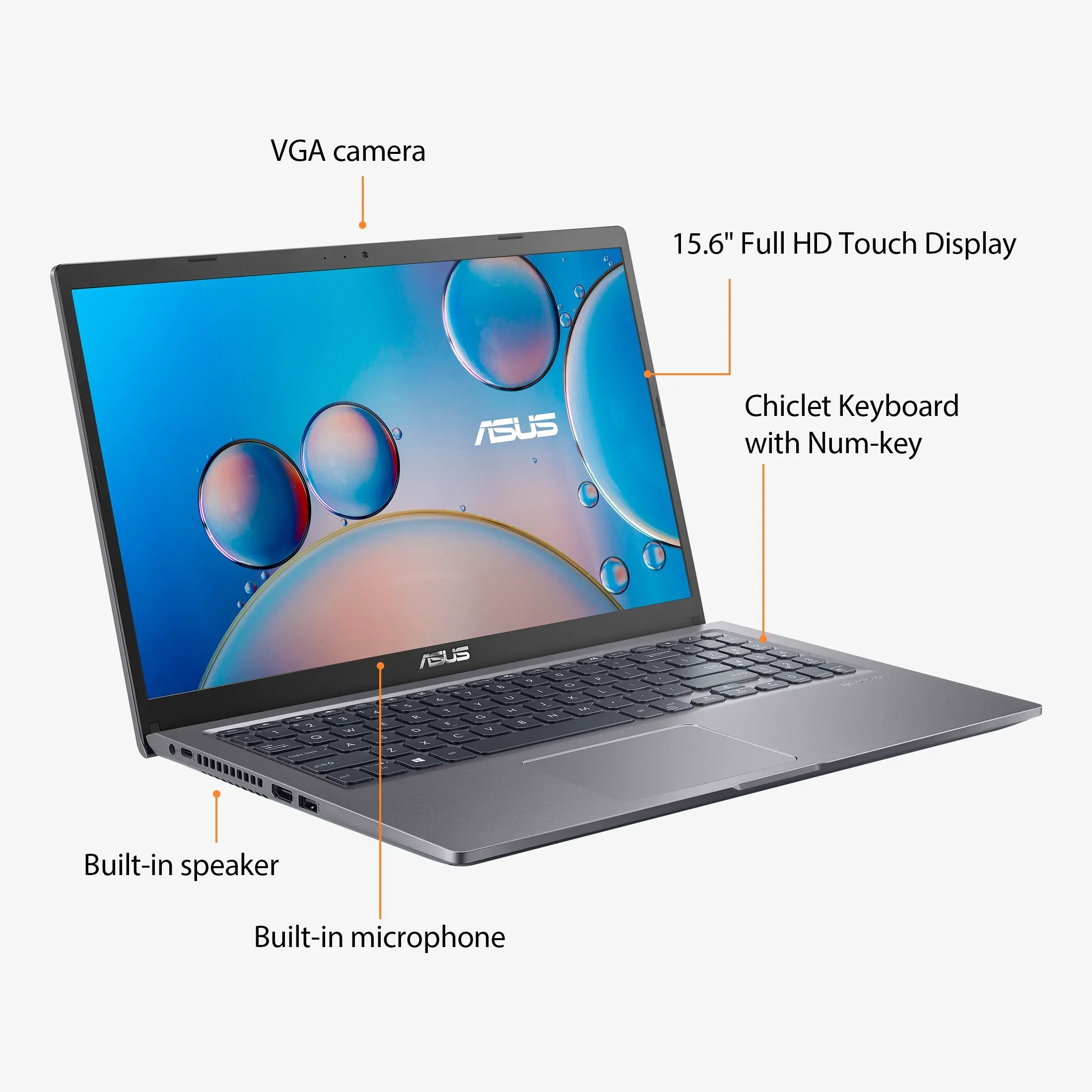 Restored ASizeUSize Vivobook 15.6” FHD Touch PC Laptop, Intel Core i5-1135G7, 8GB, 512GB, Win 11 Home, F515EA-WH52 (Refurbished)