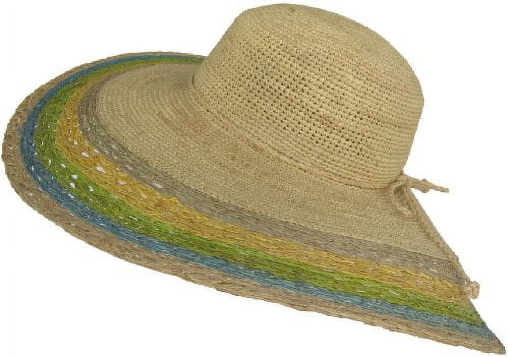 Christys Crown "Vizcaya" Crochet Raffia Sizeun Hat Big Brim Poolside