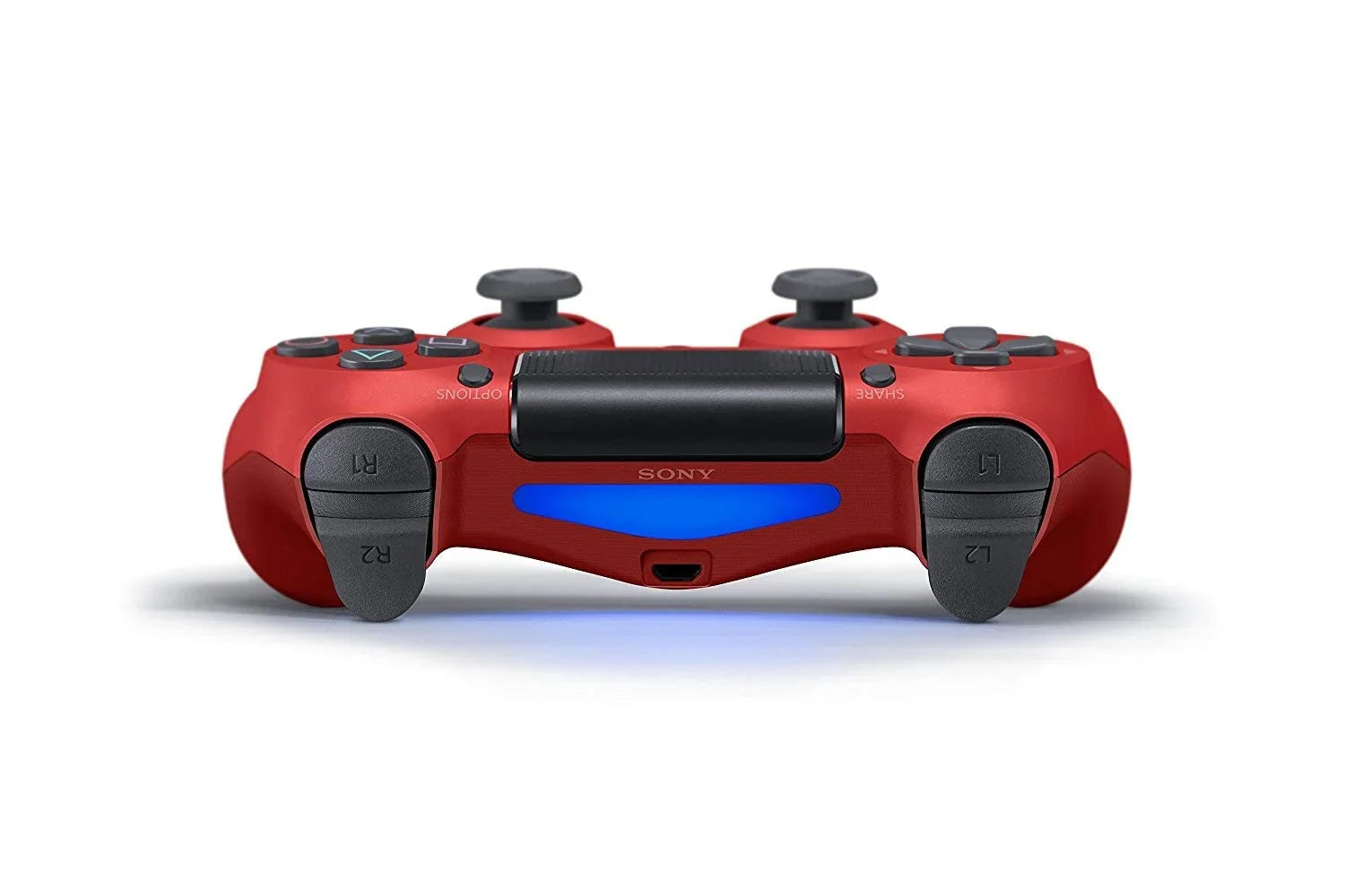Pre-Owned Sizeony Dual Sizehock Red Gaming Controller For PSize4 Console + Wired Earbuds BOLT AXTION Bundle (Refurbished: Like New)