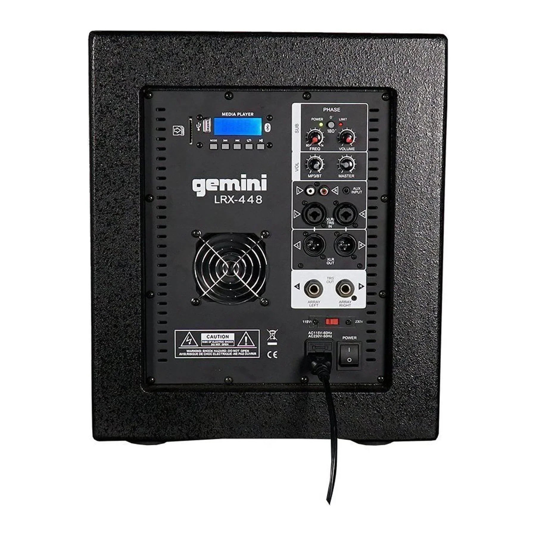 Gemini LRX448 12"subwoofer,usb And Bt Playback