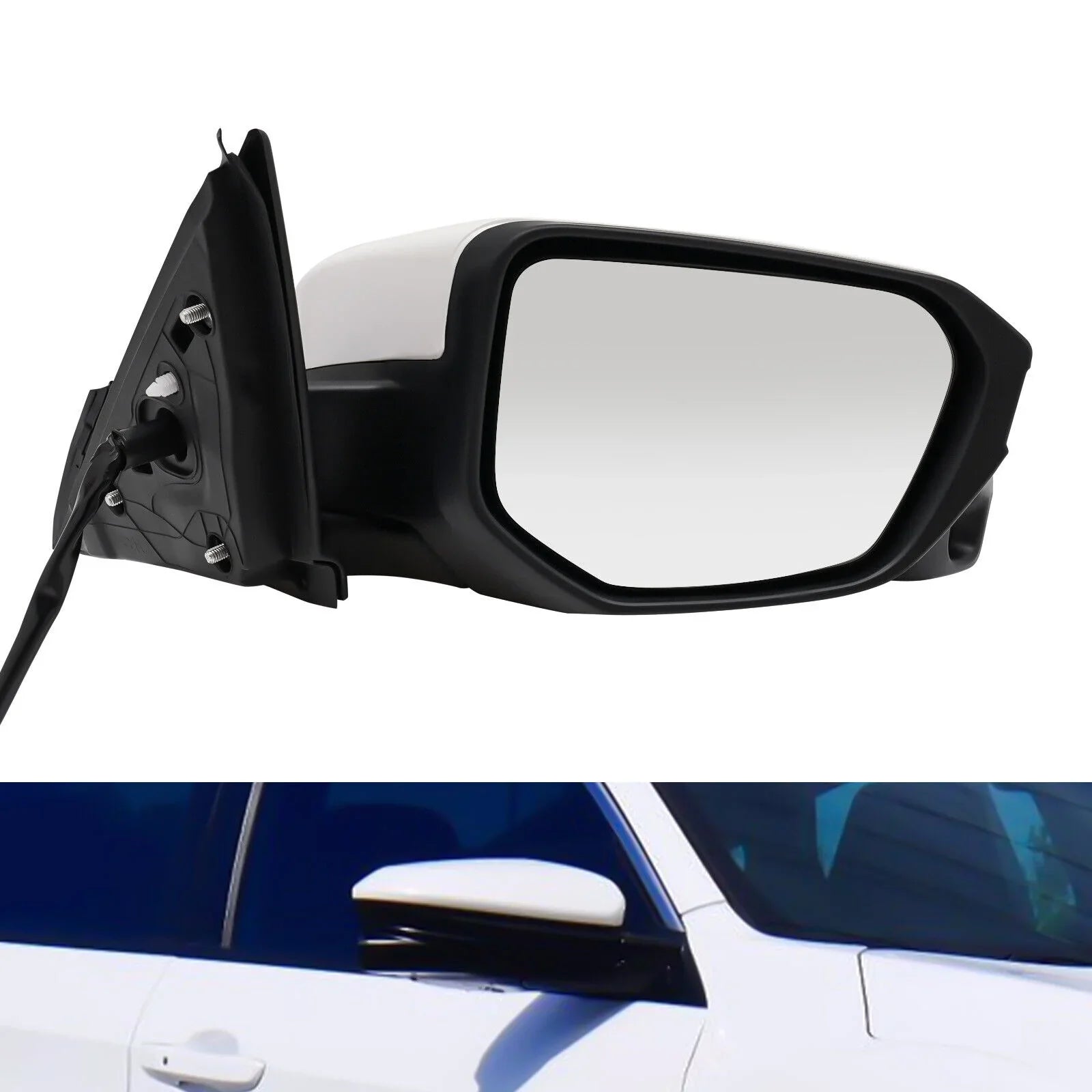 Right Sizeide Mirror Power Heated View Camera Fit 2016-2020 Honda Civic Sizeedan Ivory