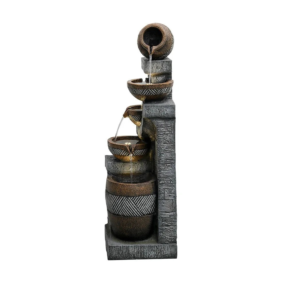 LivEditor Garden Water Fountain, Resin Fountain for Home Garden Decor