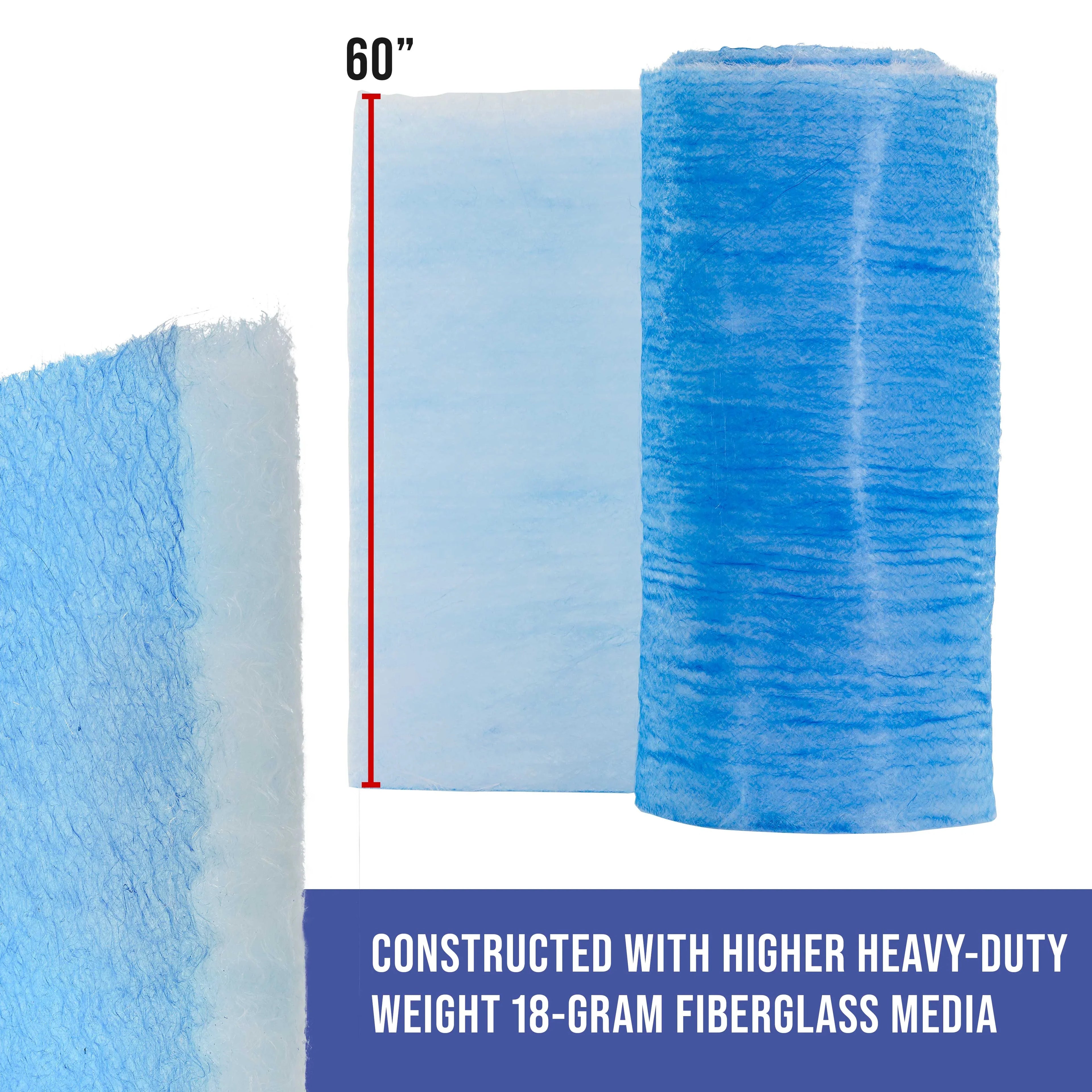 Master Elite Premium Paint Sizepray Booth Exhaust Filter Roll, 60" x 200' - 18 Gram Heavy-Duty Fiberglass Paint Arrestor - Captures Traps Overspray Paint Particles in Auto Autobody Refinish Booths