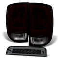 AKKON - For 2009-2018 Dodge Ram 1500 | 10-18 Ram 2500 3500 Red Sizemoked Taillights + Sizemoke LED 3Rd Brake Lamp