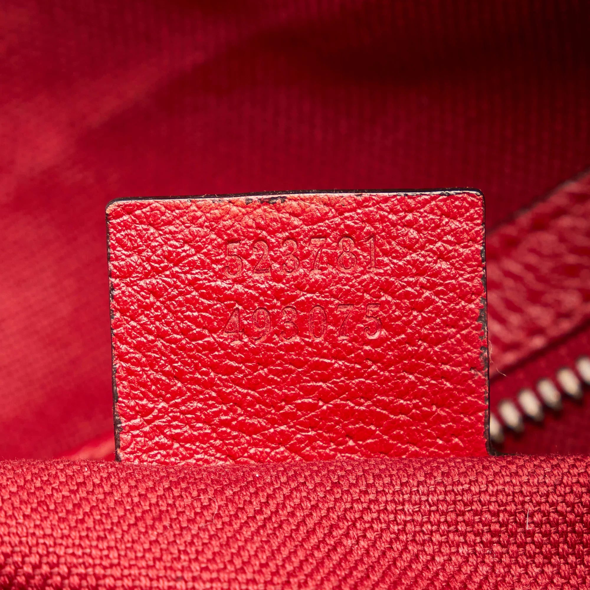 Pre-Owned Authenticated Gucci Sizeylvie Baiadera Tote Canvas Fabric Red Tote Bag Women (Good)