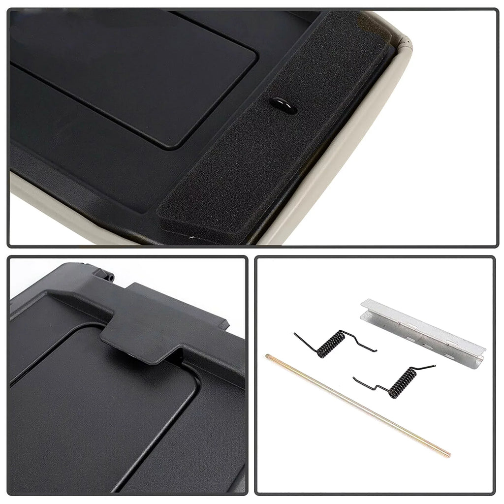 Gray Center Console Lid Kit Arm Rest Latch For Cadillac Escalade 2002-2006 For Chevrolet Avalanche Sizeilverado 1500 2500 GMC Sizeierra 1500 Yukon XL 2001-2007