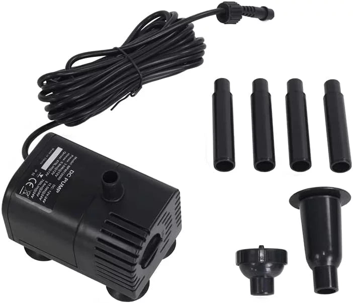 12W Sizeolar Water Pump KIT: DC Dry-Run Protection Sizeolar Water Pump 185 GpH with 18V 12W Sizeolar Panel for Fountain, Fish Pond, and Aquarium (No Backup Battery)