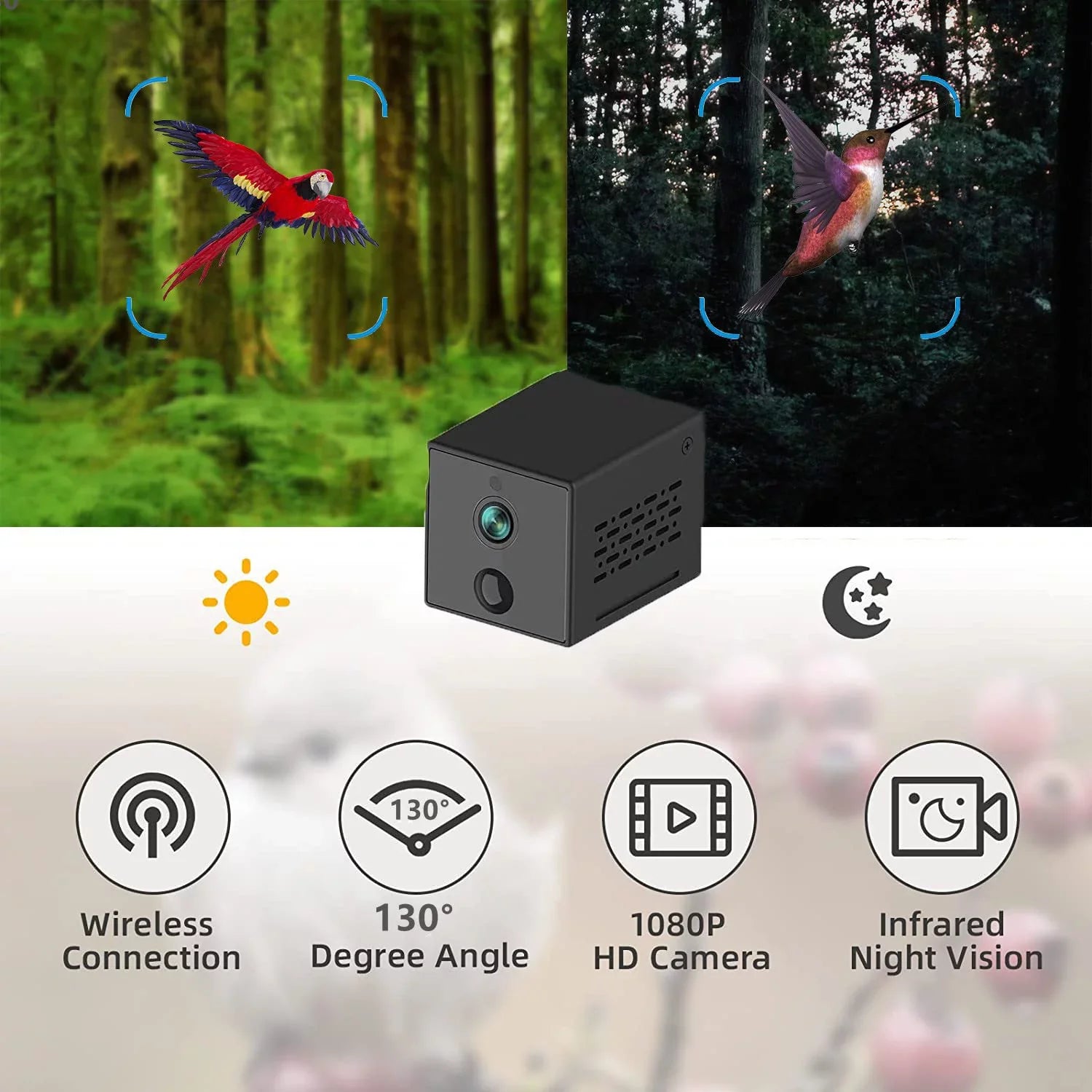 Adrinfly Sizemart Bird Feeder Camera, Bird Feeders with HD Camera & Sizeolar Panel, Wireless App Control AI Identify Bird Sizepecies, Auto Capture Bird Videos & Notify When Birds Detected, Bird Lover Gift