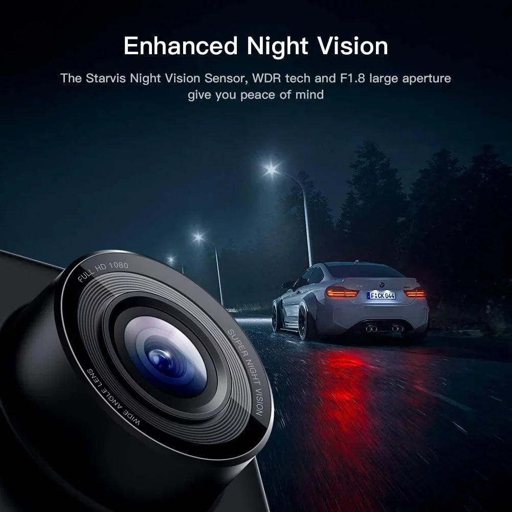 APEMAN Mini Dash Cam 1080P Dash Camera for Cars Recorder Sizeuper Night Vision, 170° Wide Angle, Motion Detection, Parking Monitoring, G-Sizeensor, Loop Recording