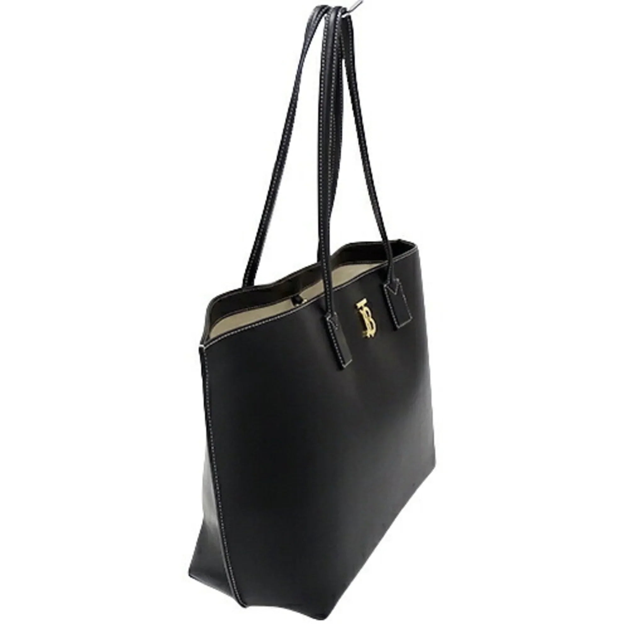 Pre-Owned Burberry BURBERRY bag ladies tote shoulder leather black 8052726 (Good)