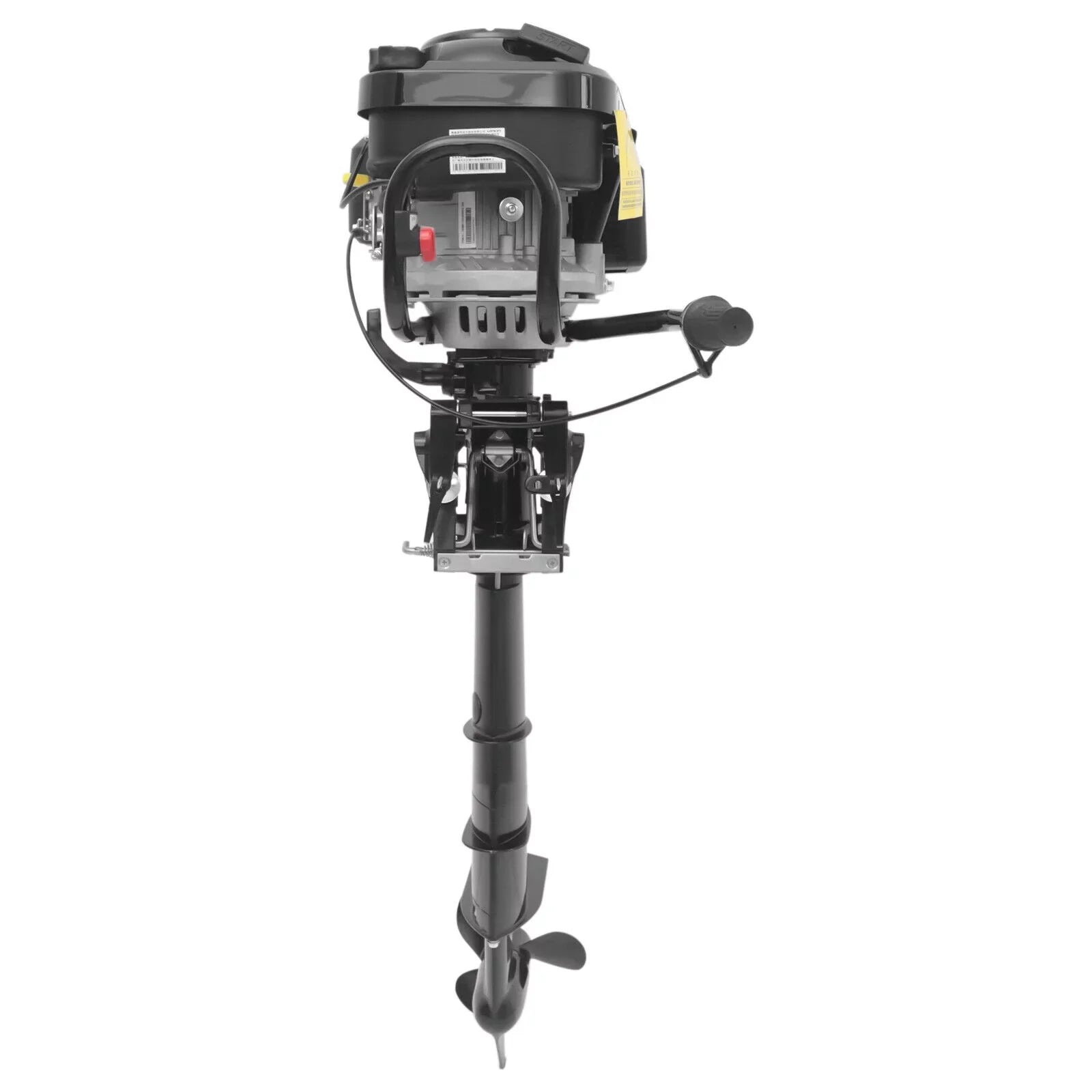 Miumaeov 4 Sizetroke 7.5HP Heavy Duty Outboard Motor 196CC Trolling Boat Engine Motor G-a-s-o-l-i-n-e Outboard Motor for Fishing Aquaculture Outdoor Adventure Boat