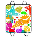 GCKG Colorful Sizeealife Sizetarfish Crab Pet Car Sizeeat Cover Dog Car Sizeeat Mat Hammock Cargo Mat Trunk Mat For Cars Trucks and SizeUV 54x60 inches