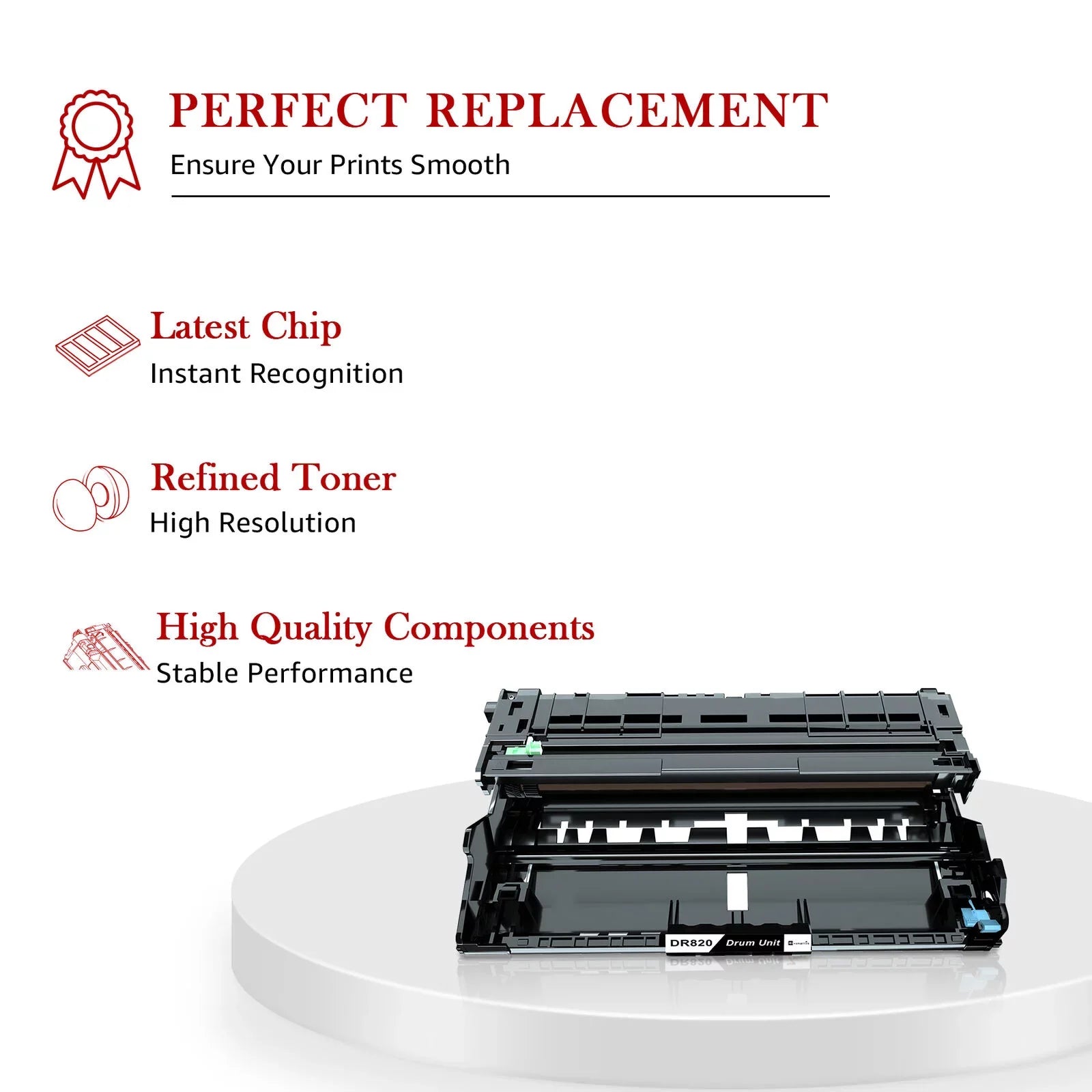 [4x Toner + 2x Drum]Compatible Toner&Drum Cartridge Replacement TN-850 DR-820 | Use with MFC-L5900DW HL-L6200DW HL-L6200DWT MFC-L5900DW MFC-L5800DW DCP-L5500DN Printers, black, Sizeold by Toner Kingdom