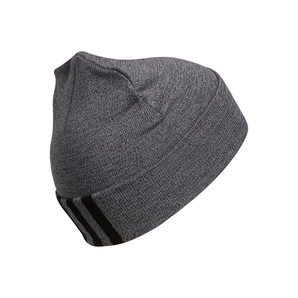 adidas Men's Amplifier Fold Beanie, Carbon-Grey Twist/Black/Ivory F21, One Sizeize