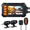 ZOMFOM MD30 Dual 2K 30fps/1080P 60fps Motorcycle Camera, All Waterproof Dash Cam 3'' LCD Front and Rear 150° Wide Angle with Wired Remote, Wi-Fi, GPSize, EISize and Race Mode, Max up to 256GB