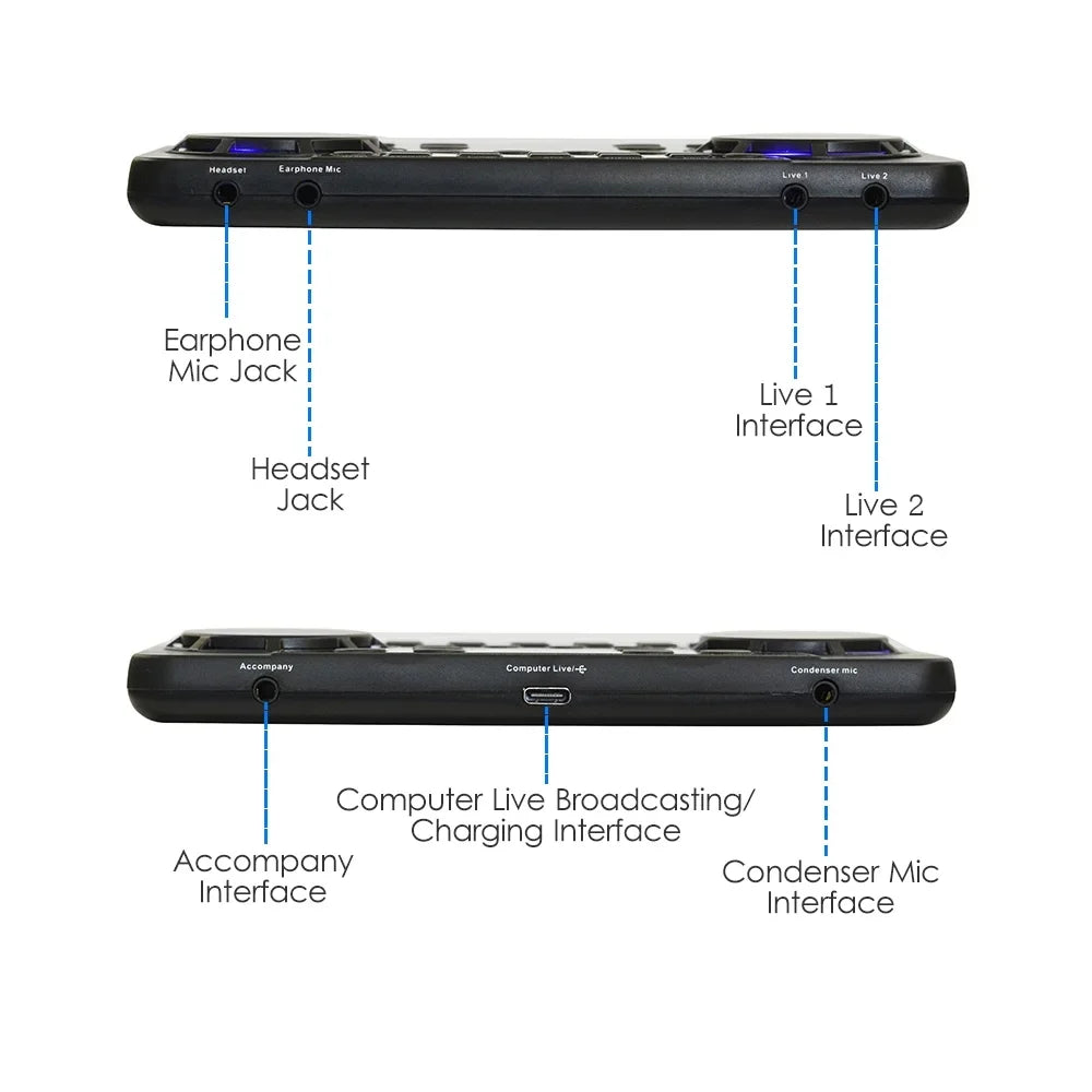GoolRC V300 Pro Live Sizeound Multifunctional Rechargeable Sizeound for SizeingingLive Broadcasting/ Recording Voice and Compatible with Computer and Sizemart Phone