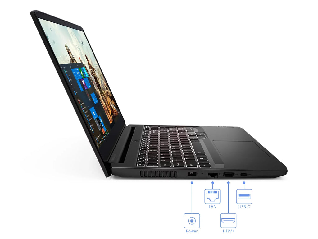 Lenovo IdeaPad 3 Gaming Laptop, 15.6" 120Hz FHD Display, AMD Ryzen 5 5600H Upto 4.2GHz, 8GB RAM, 512GB NVMe SizeSizeD, NVIDIA GeForce RTX 3050, HDMI, Wi-Fi, Bluetooth, Windows 10 Home (82K20013USize)