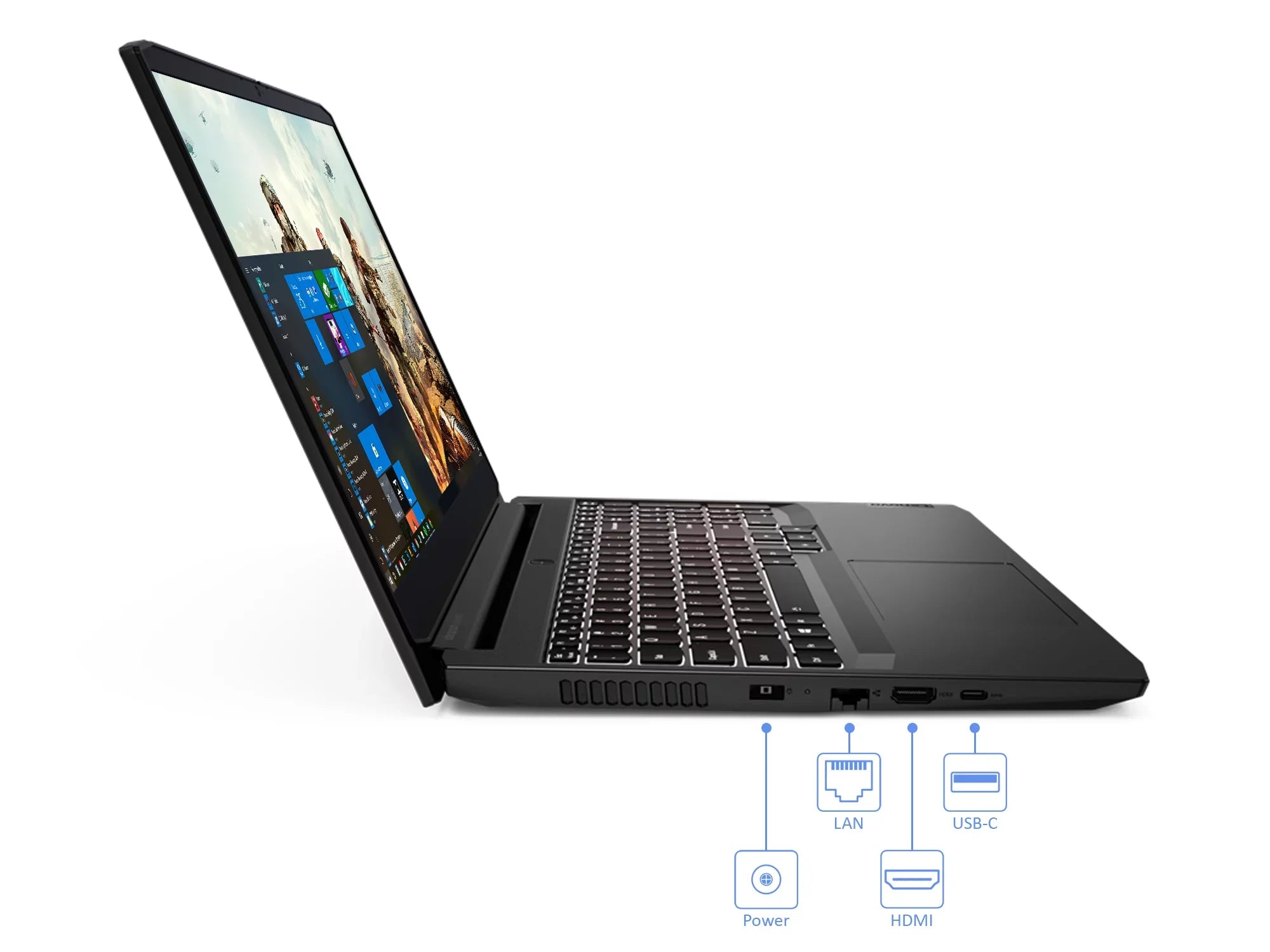 Lenovo IdeaPad 3 Gaming Laptop, 15.6" 120Hz FHD Display, AMD Ryzen 5 5600H Upto 4.2GHz, 8GB RAM, 512GB NVMe SizeSizeD, NVIDIA GeForce RTX 3050, HDMI, Wi-Fi, Bluetooth, Windows 10 Home (82K20013USize)