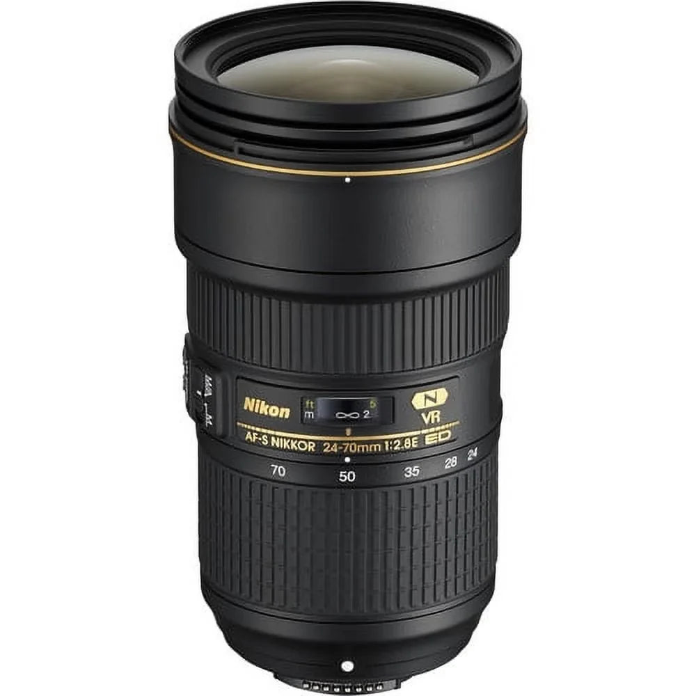 Nikon AF-Size NIKKOR 24-70mm f/2.8E ED VR Lens 20052 - 7PC Accessory Bundle