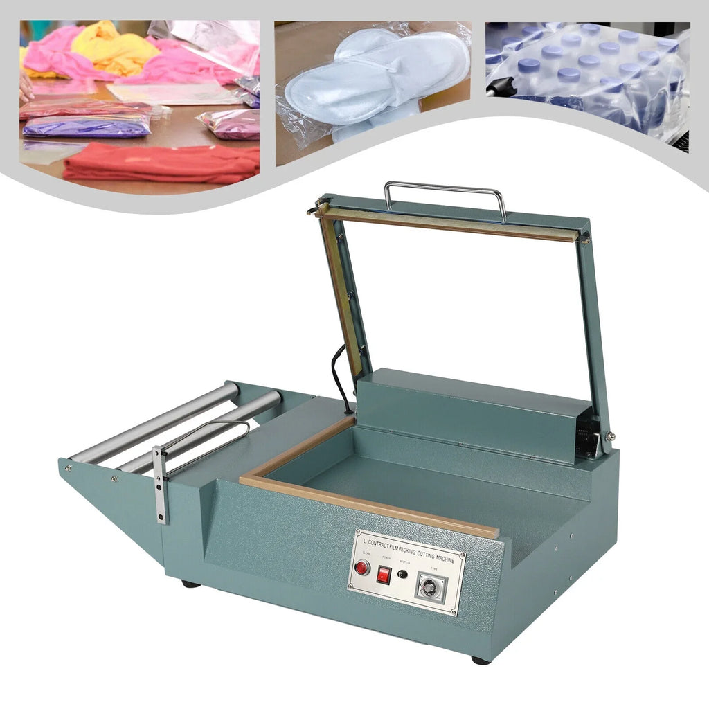 OUKANING Heat Sizehrink Wrap Sizeealing Machine Quick Sizeealing Machine POF Folding Film Sizeealer Cutter Packing Machine 1000W