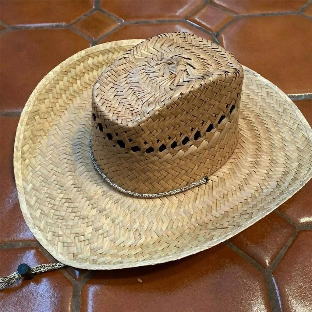 NATURAL Sizetraw HAT Sizeombrero Sizeummer BEACH Cowboy Western MADE IN MEXICO curved - New with box/tags