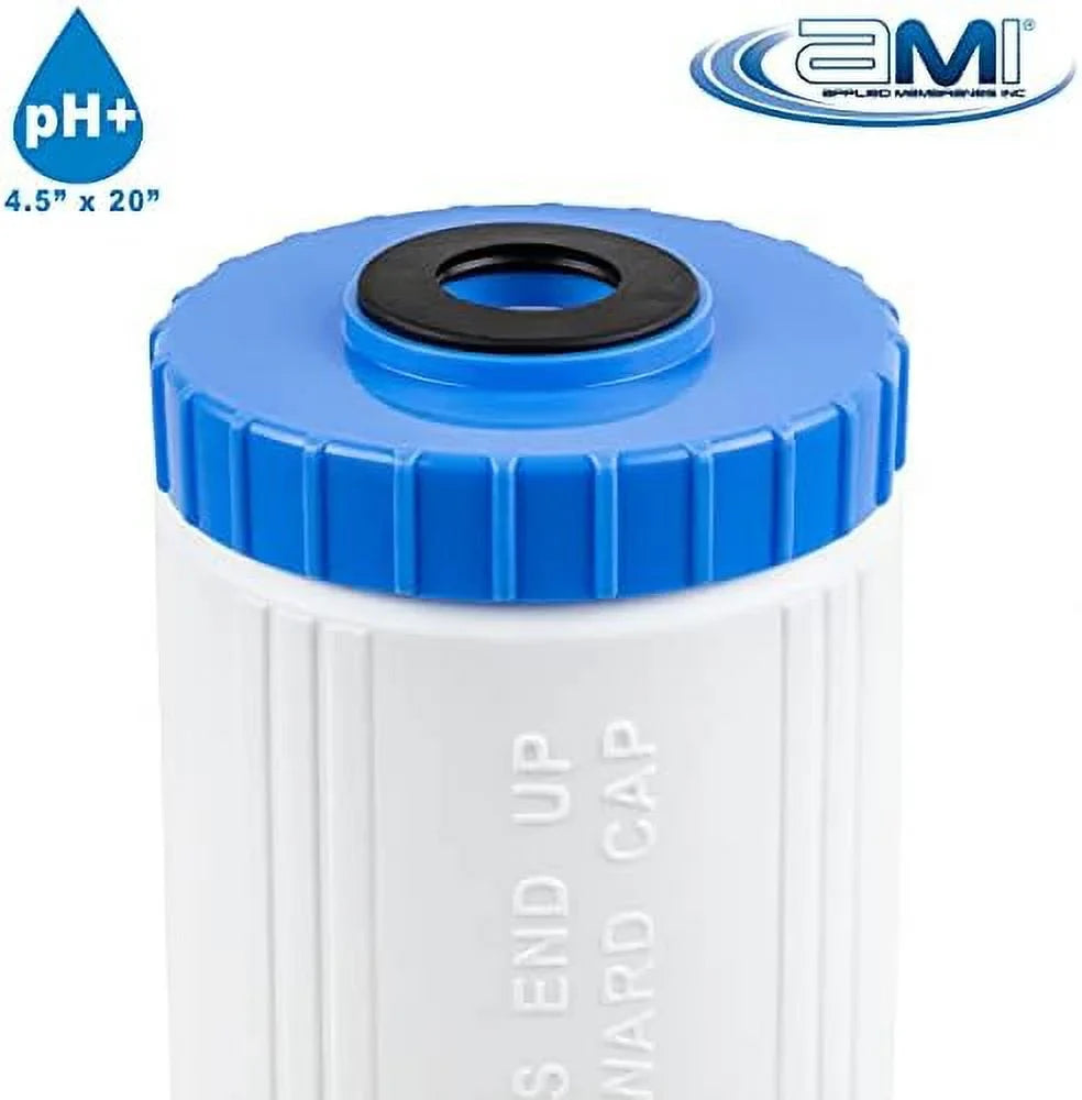 INC Ph Neutralization Water Filter Cartridge | Calcite Filter To Raise Alkalinity Of Low Ph Water | 4.5"X20" Filter Fits 20” Filter Housing | H-F4220CALCITE (4.5" X 20")