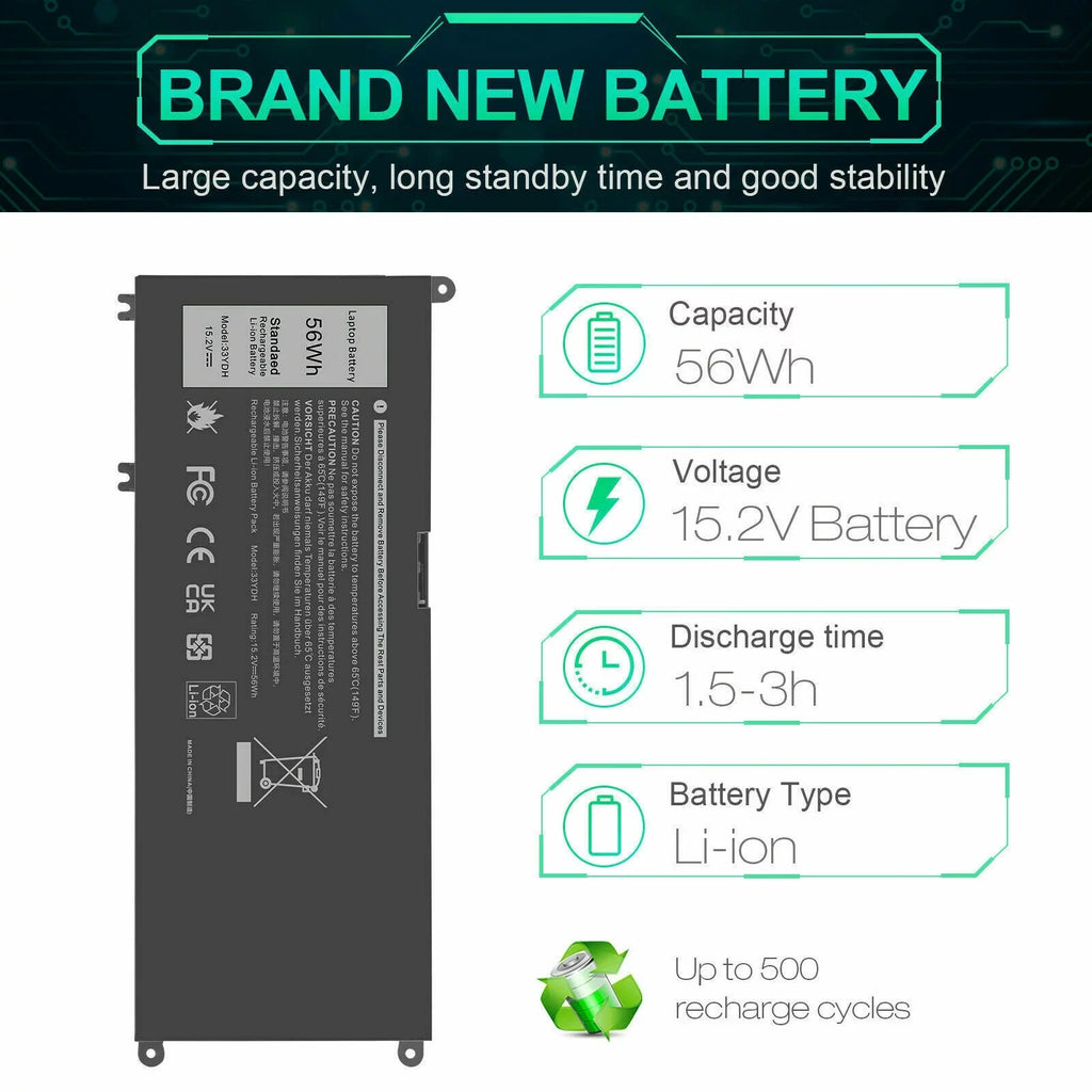 Battery for Dell G3 15 3579 17 3779 G5 15 5587 G7 15 7588 Laptop PVHT1 J9NH2