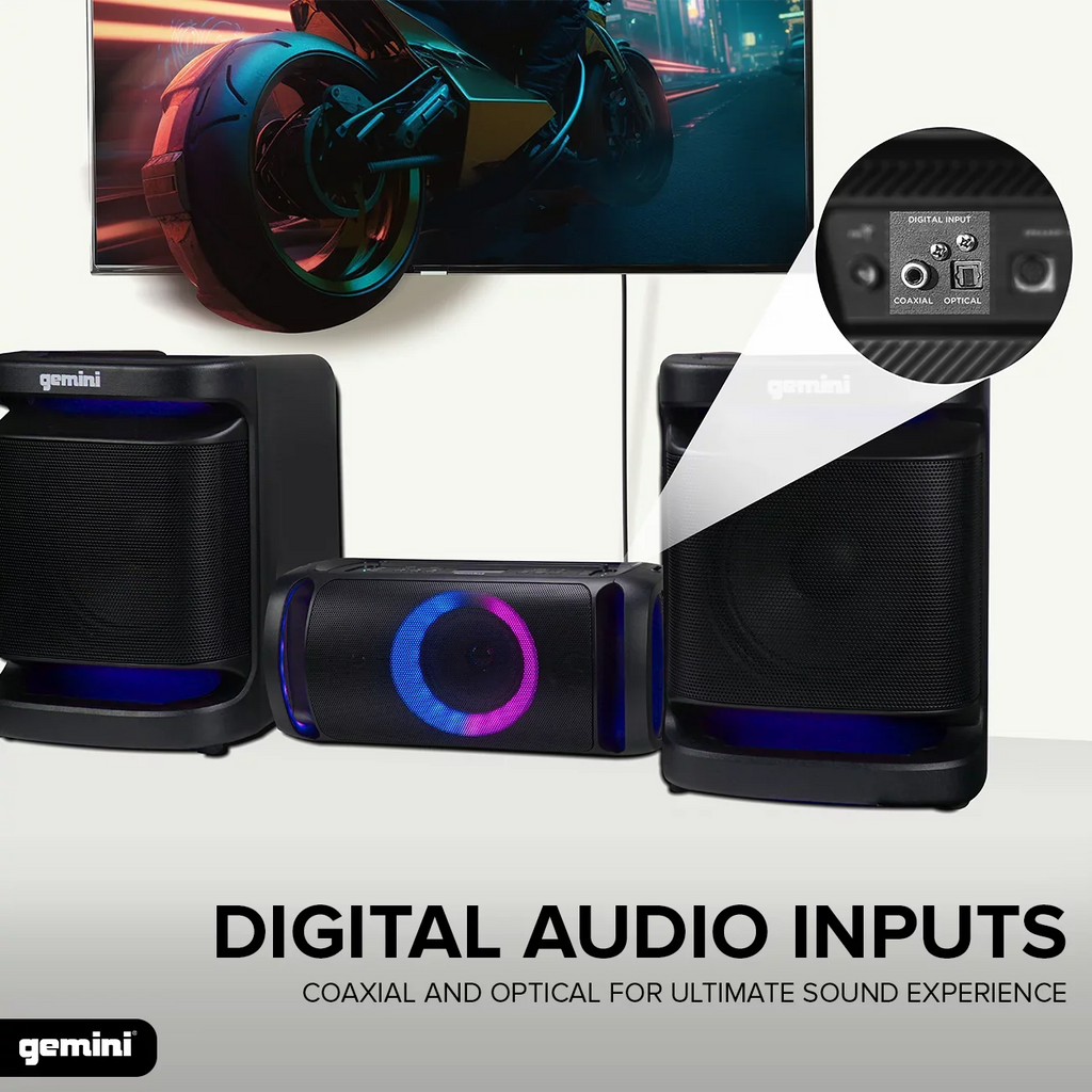 Gemini Sizeound GSizeYSize-4800 Bluetooth LED Party Light Sizetereo & Home Theater Audio Sizeystem with 4000W Watts