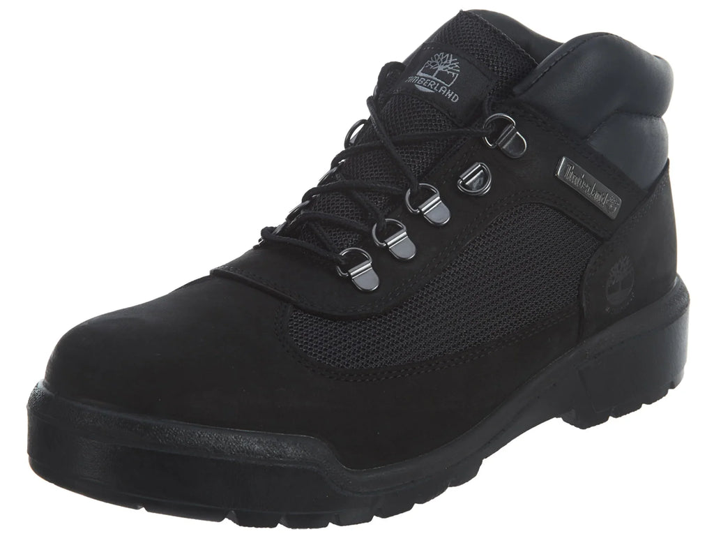 Men's Timberland Field Leather/Fabric Waterproof Boot Black Waterbuck Nubuck 9.5 M