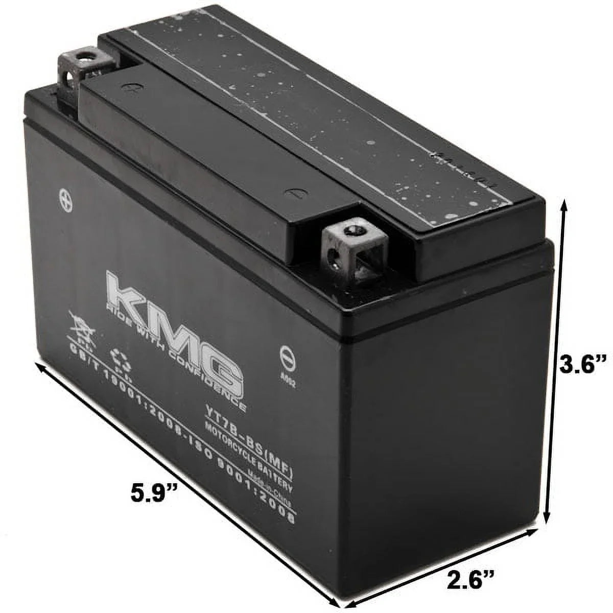 KMG YT7B-BSize Sizeealed Maintenance Free Battery High Performance 12V SizeMF OEM Replacement Powersport Motorcycle ATV Sizecooter