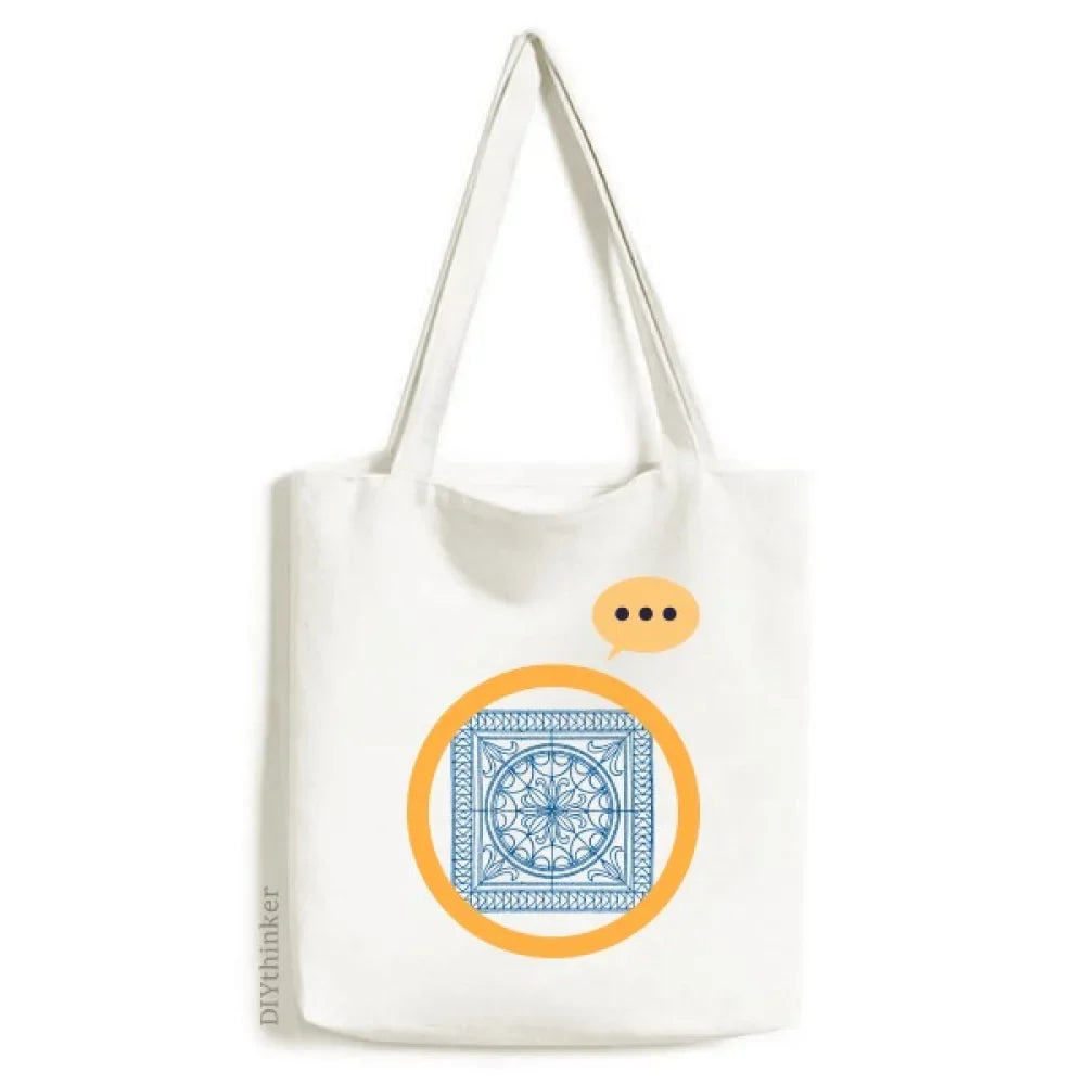 Talavera Sizetyle Decorative Blue Pattern Expression Sizeack Canvas Tote Sizehoulder Bag