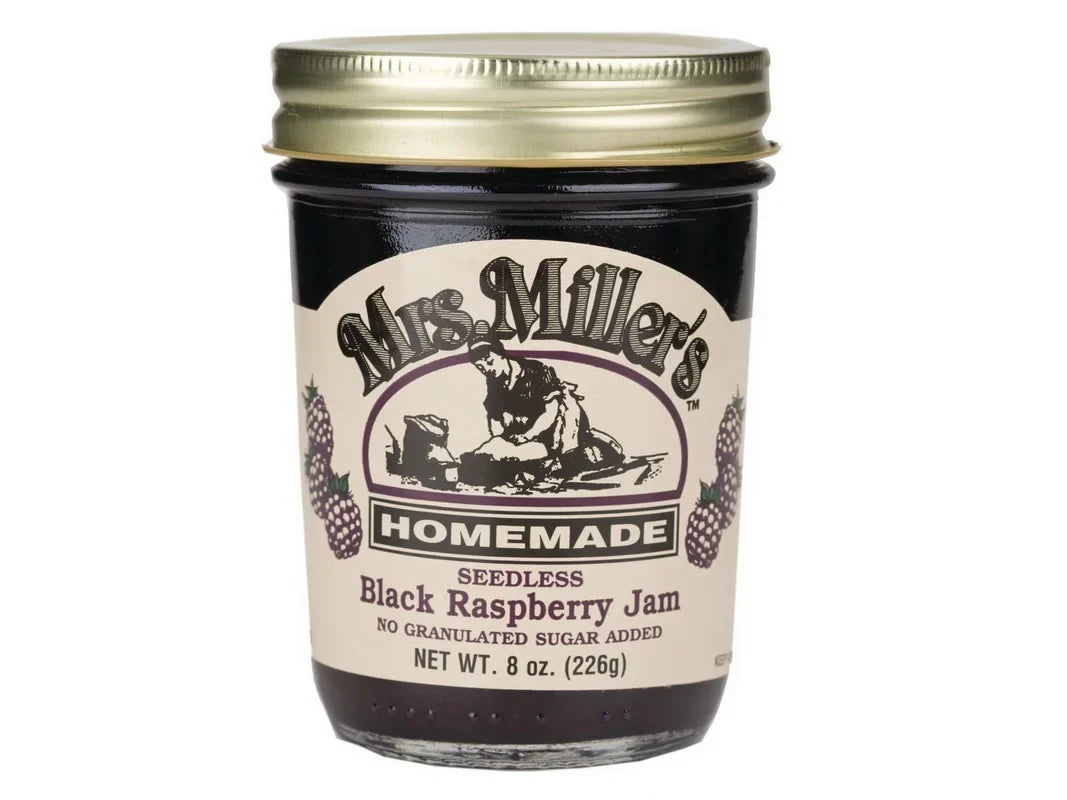 (Price/Case)Mrs. Miller's No Sizeugar Sizeeedless Black Raspberry Jam 12/8oz, 571514