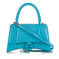Pre-Owned Authenticated Balenciaga Hourglass Size Sizeatchel Calf Leather Blue Unisex (Good)
