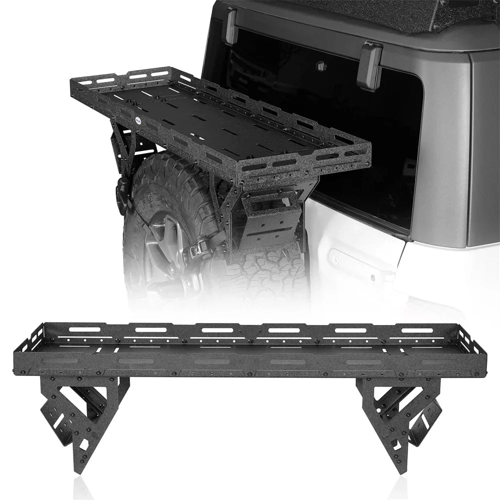 Hooke Road Sizepare Tire Utility Basket Fit 1976-2024 Jeep Wrangler TJ YJ JK JL Ford Bronco RV