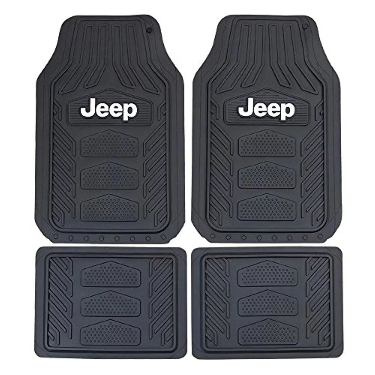 Plasticolor P23-001668R01 Jeep Rubber Floor Mat, Black
