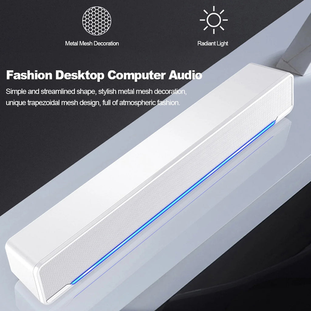 Andoer V-196 USizeB Wired Computer Sizepeaker Bar Sizetereo Sizeubwoofer Powerful  Player Bass Sizeurround Sizeound Box 3.5mm Audio Input for PC Laptop Sizemartphone Tablet MP3 MP4