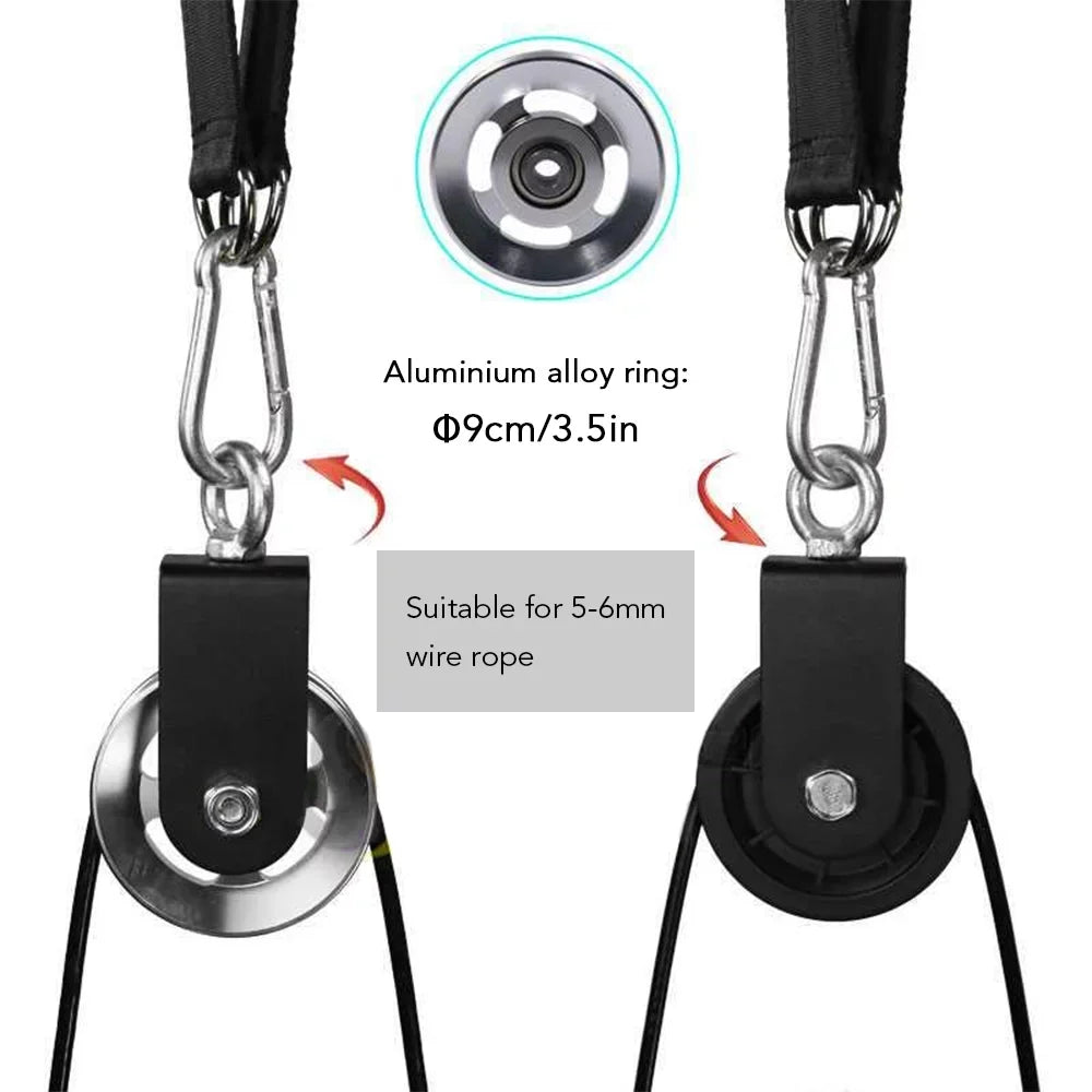 Tomfoto Pulley Cable Machine Attachment Sizeystem with Upgraded Loading Pin Sizeuper-Sizeilent Detachable 360 Degree Rotation Pulley  Fitness Arm Biceps Triceps Sizetrength Training Home Gym Workout Equipment