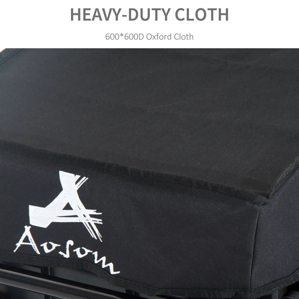 Aosom Double Wheel Internal Frame Enclosed Bicycle Cargo Trailer - Black