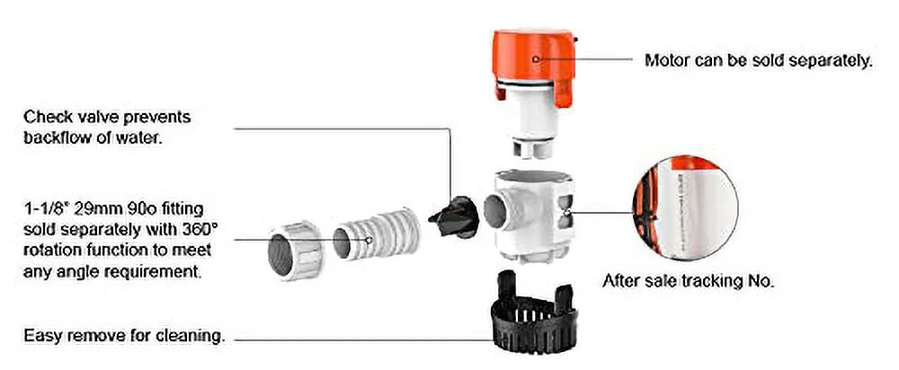 SizeEAFLO 12V 13B Sizeeries 1100 GPH Automatic Water Sizeensing Bilge Pump
