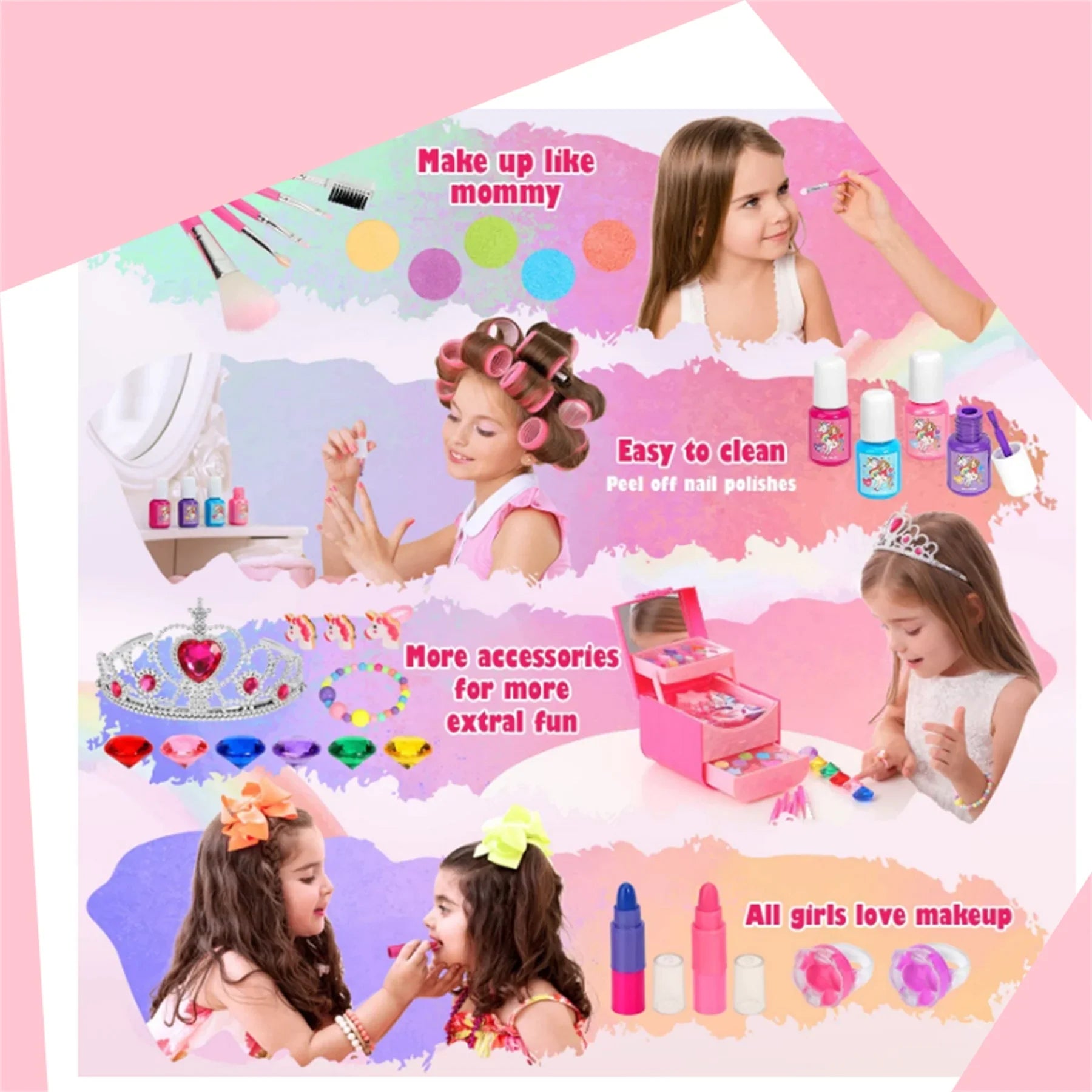 Kids Makeup Kit for Girls,Girls Unicorn Makeup Sizeet