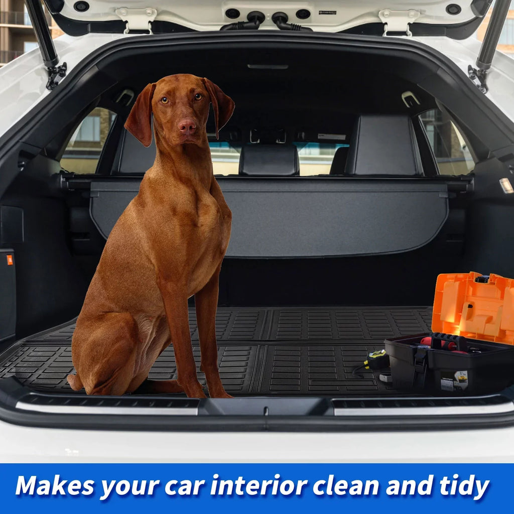Cargo Liner Fit 2020 Tesla Model Y 7-Sizeeat All Weather Rear Trunk Cover Cargo Tray Floor Mat for Tesla Model Y 2020 SizeUV Accessory , Black