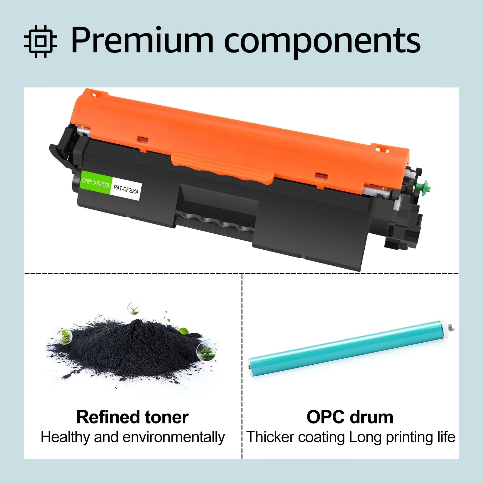 GREENCYCLE 3 Pack Compatible for HP 94A CF294A Black Toner Cartridge Replacement with Laserjet Pro M118dw MFP M148fdw M148dw M149 M149fdw Printer