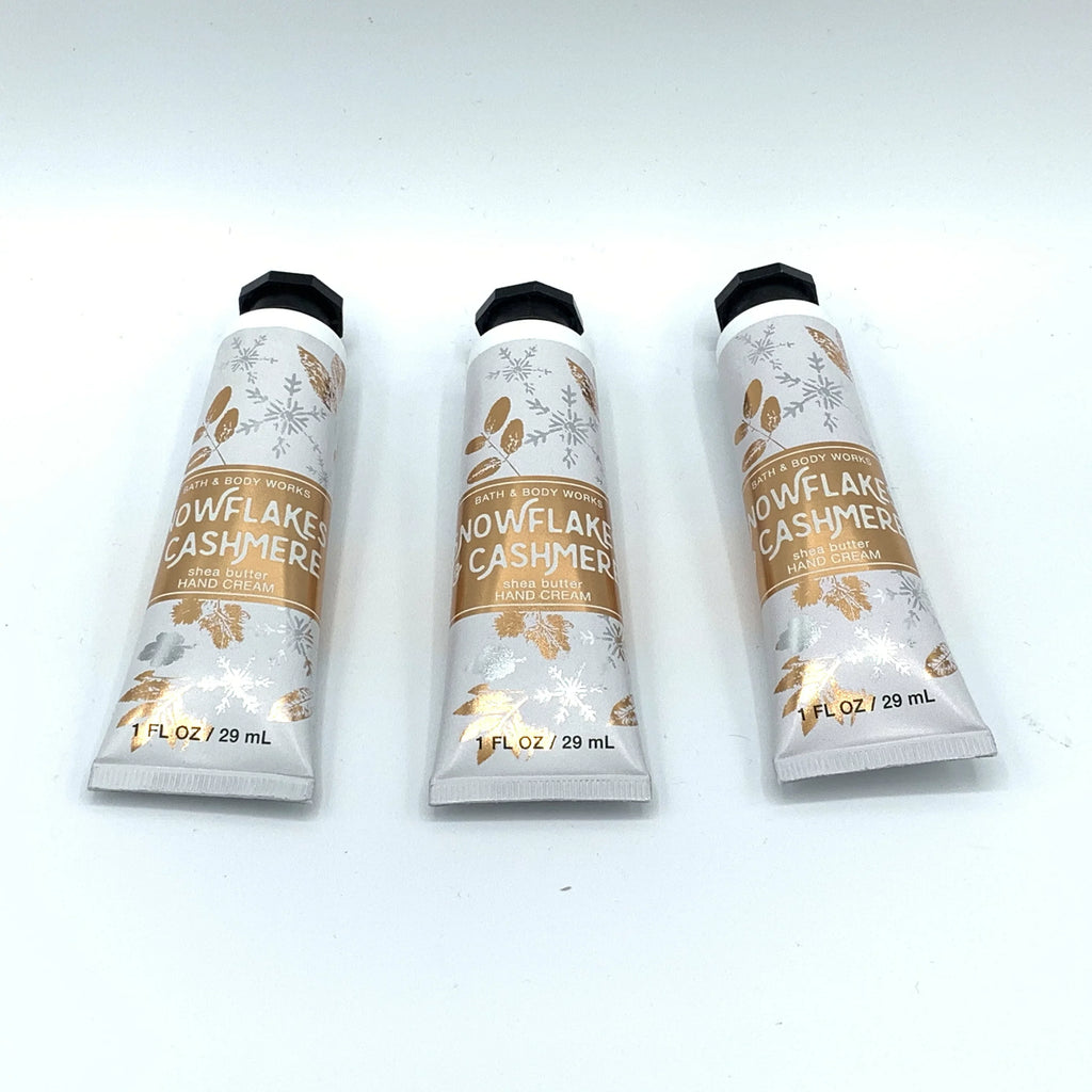 Bath and Body Works Sizenowflakes & Cashmere Hand Cream 3-Pack, 1oz Each