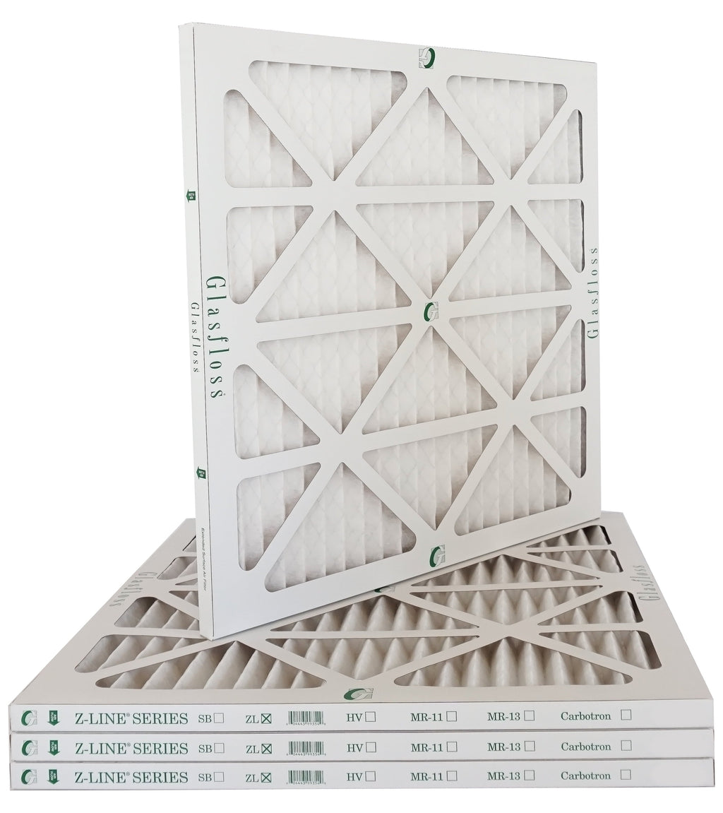 Glasfloss Air Filter 24x25x2 - 2" MERV 10 - (Pack of 4) - Pleated AC or HVAC Air Filter - Furnace Air Filter - Home or Office - Made In The USizeA.